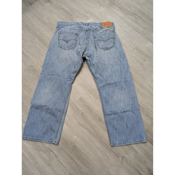 Levis 569 Jeans Mens 36x30 Light Wash Blue Loose Straight Fit Denim Casual - Picture 5 of 7